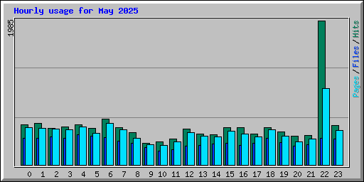 Hourly usage for May 2025